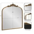 thumbnail image 5 of Kate and Laurel Arendahl Ornate Traditional Square Arched Mirror, 28 x 30, Antique Gold, Decorative Baroque Style Arch Vintage Mirror with Wide Frame and Ornamental Crown, 5 of 9