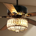 thumbnail image 3 of PHORUS 52in Ceiling Fan with Lights Modern Fan Light with Remote Dimmable LED Black for Bedroom Living Room, 3 of 12