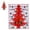 A002- Red, variant on Small White Wooden Christmas Tree Decor with Star Topper, Rustic Holiday Decoration for Desk and Mantel, Festive Xmas Gift 1 Set