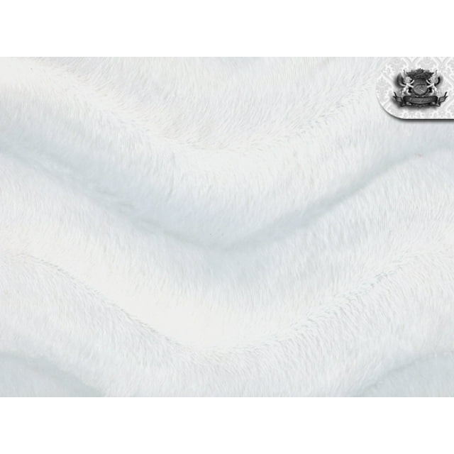 Velboa Wave Short Pile WHITE Faux/Fake Fur Fabric BTY