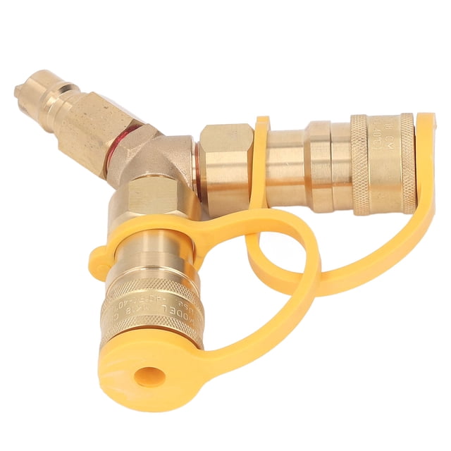 2 Way Grill Connector, Safe Gas Y Splitter For Patio Heaters For Fire Pits