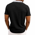 thumbnail image 2 of TKKCS Mens Polo Shirts with Pockets Short Sleeve- Moisture Wicking Performance Casual Summer Golf Shirts Black Size 3XL, 2 of 8