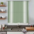 thumbnail image 5 of Dark Sage Green Sheer Curtains 54 Inches Long, Farmhouse Sage Green White Striped Light Filering Curtains, Breathable Simi Curtain Privacy Drapes for Kitchen Bathroom Nursery Small Window Treatment, 5 of 9