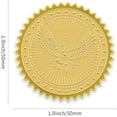 thumbnail image 2 of 25 Sheet Eagle Embossed Gold Foil Stickers Certificate Seals for Festival Invitations Graduation Notary Seals, 2 of 7