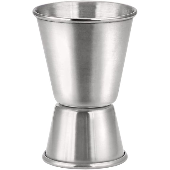 Cocktail Jigger For Bartending Double Measuring Jiggers Bar Stainless Steel Shot Liquor Measurements 1/2 oz & 1 oz Pourers Measure Cup Silver