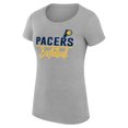 thumbnail image 2 of Women's G-III 4Her by Carl Banks  Heather Gray Indiana Pacers Super-Slim Fit Lightweight Team Sport V-Neck T-Shirt, 2 of 3