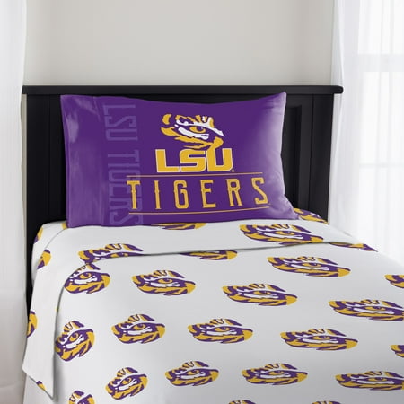 - NCAA LSU Tigers Affiliation Twin Sheet Set, 1 Each