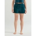 thumbnail image 2 of No Boundaries Women's Sleep Pull-On Fleece Shorts, 3" Inseam, Sizes XXS-3X, 2 of 5