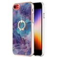 thumbnail image 2 of Compatible with iPhone SE 2022 Case, Fantastic Marble Patterned Phone Case Anti-Scratch Slim Hybrid Hard Plastic Bumper+Soft Silicone TPU with Ring Kickstand Bumper Shockproof Cover,Purple, 2 of 6