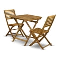thumbnail image 1 of Pemberly Row Folding Table and 2 Outdoor Side Chairs in Natural Oil Finish, 1 of 6