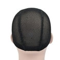 thumbnail image 4 of VANIDO 2 Pcs Black Spandex Mesh Dome Wig Cap Elastic Crochet Braid Wig Caps for Making Wig (Black L), 4 of 4