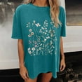 thumbnail image 7 of Drses Wildflowers Shirt for Women Oversized Floral Loose T Shirts Graphic Tees Flower Plant Shirts Womens Tops, 7 of 7