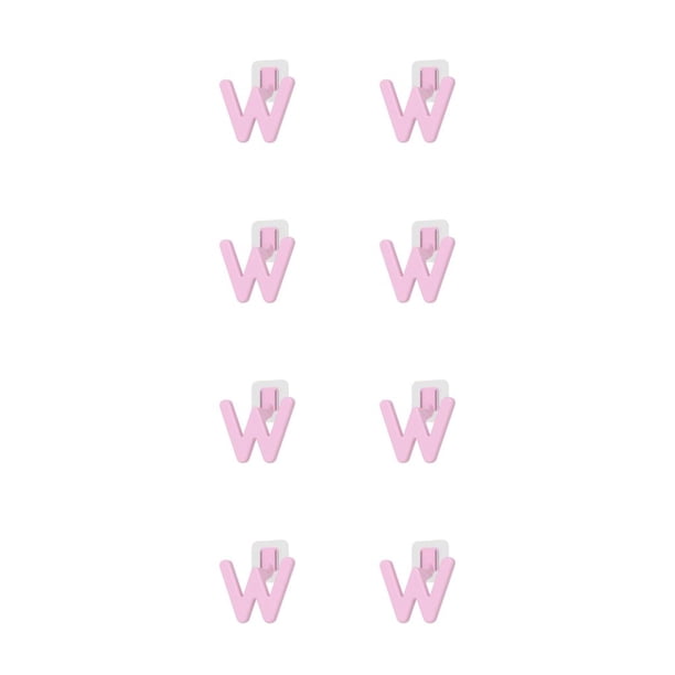 Injueey 4 estantes para accesorios de baño que ahorran espacio, prácticos y fáciles de instalar, estante para pantuflas, sin perforaciones, Paquete 1: 4 piezas rosa 2Conjunto