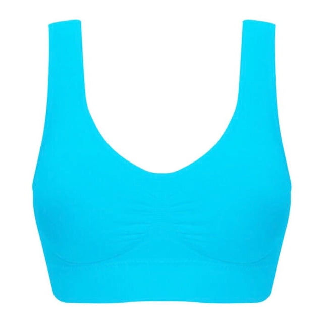 Sujetador deportivo sin almohadilla para el pecho y sin aros de acero, talla grande, para mujer, de una sola capa, sin almohadilla para el pecho, ropa interior para mujer