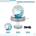thumbnail image 5 of Ocean Wave Crystal Ball with LED Base, Colorful Lighted Hand Blown Glass Sphere Ball Sea Wave, Decorative Glass Orb with Bubble Design, 5 of 5