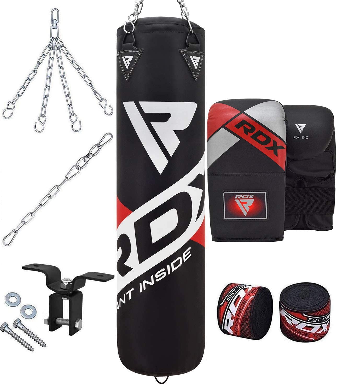 5ft Filled Heavy kick Boxing Punch Bag Hanging Training MMA Bags martial Arts