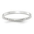 thumbnail image 4 of 14K White Gold 2mm Standard Flat Comfort Fit Band Ring Size 4, 4 of 7