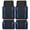 Blue, variant on CAR GRAND Heavy Duty Rubber Car Floor Mats, Deep Dish Car Mats All Weather, Universal Trim-to Fit Automotive Floor Mats for Car SUV Truck Van, Durable Floor Liners waterproof anti-slip Black Red