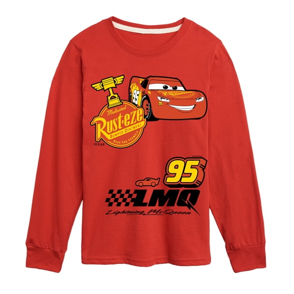 Cars - Patch - Youth Boys Long Sleeve Graphic T-Shirt