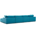 thumbnail image 2 of Modern Contemporary Urban Design Living Room Lounge Club Lobby Sectional Sofa Set, Fabric, Aqua Blue, 2 of 8
