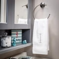 thumbnail image 5 of Decorvo White Monogrammed Hand Towels for Bathroom - Luxury Hotel Quality Initial Decorative Towel - GOTS Organic Certified - Set of 2 Silver Letter I, 5 of 7