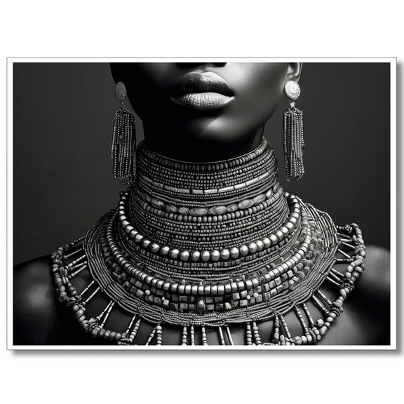 Trendy Black Girl Canvas Wall Art, Classical African American Poster, Preppy Black Woman Picture, Room Aesthetic Poster, Natural Boho Print Painting for Bedroom Living Room