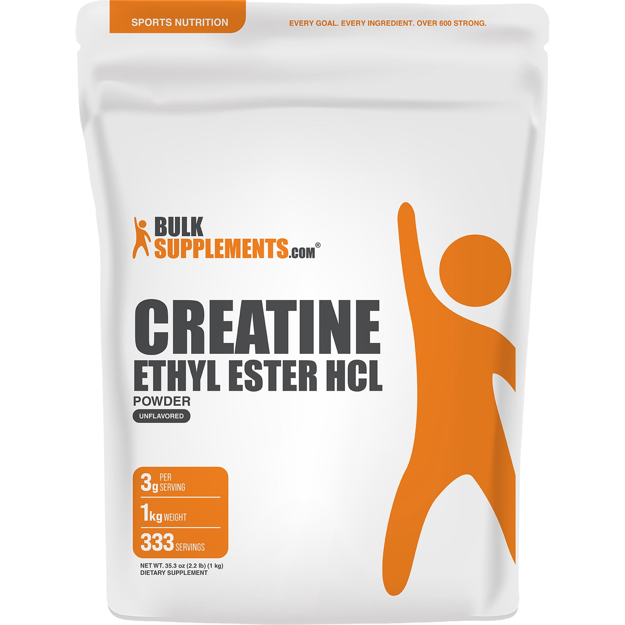 BulkSupplements Creatine Ethyl Ester HCl (CEE) Powder - 1 Kilogram (2.2 lbs)