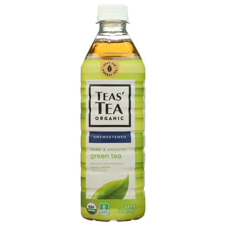 Pack of 12, Teas Tea Pure & Smooth Green Tea, 16.9 fl oz