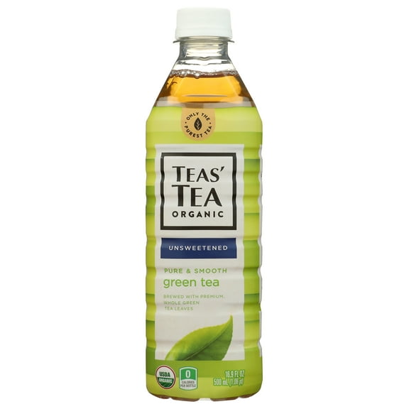 Pack of 12, Teas Tea Pure & Smooth Green Tea, 16.9 fl oz
