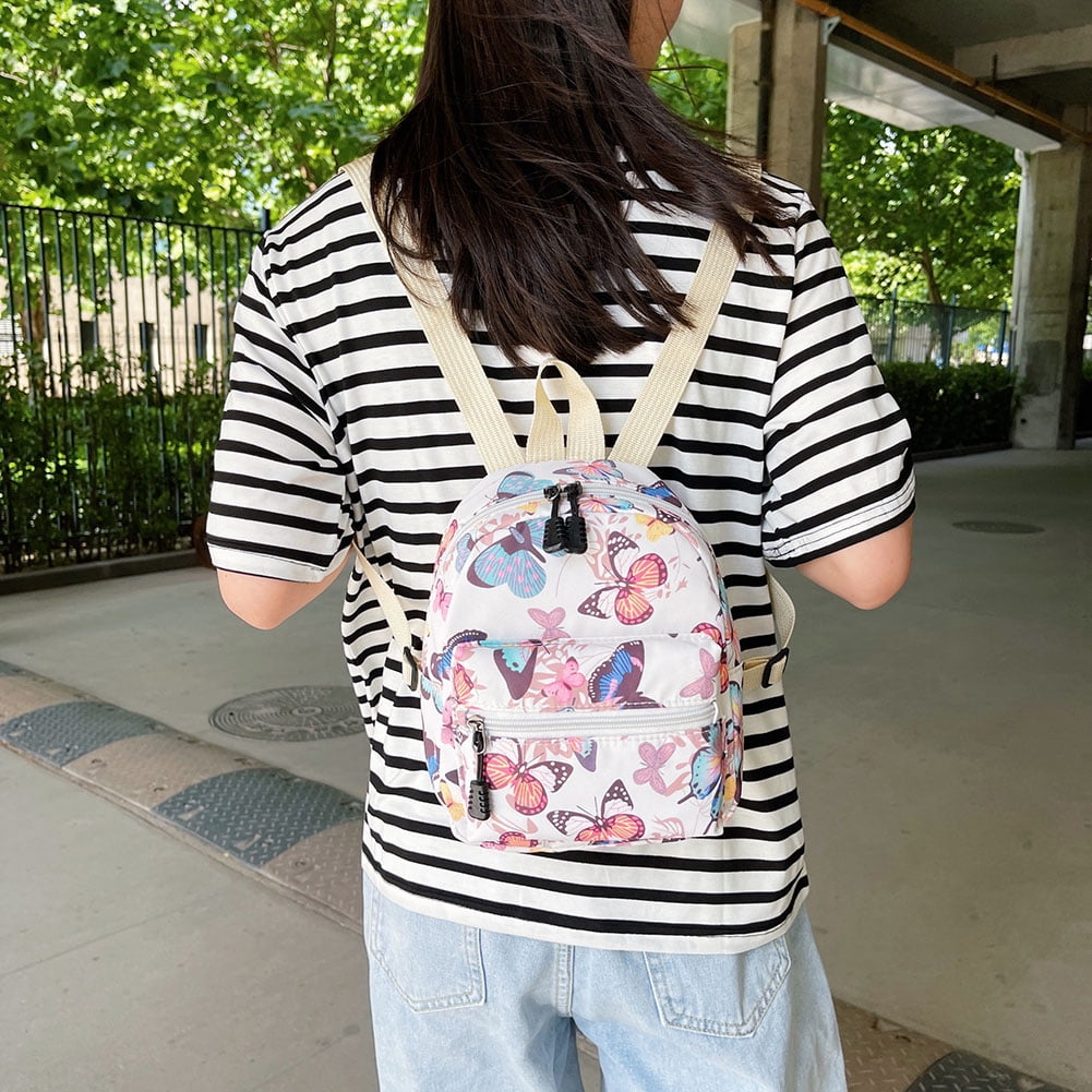 Flower Multiple Style Canvas Backpack Shoulder Bag for Women