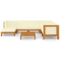 thumbnail image 2 of vidaXL 8 Piece Garden Lounge Set with Cushions Solid Acacia Wood, 2 of 12