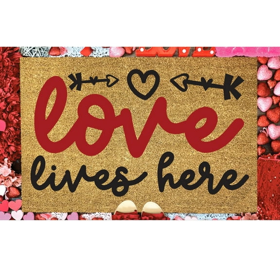 Kitchen Rug Valentine's Day Floor Mats Holiday Mats Welcome Door Mats Polyester Door Mats Multi-color