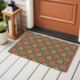 thumbnail image 4 of 2x3 Ft Entryway Area Rug, Red Turquoise Kitchen Rug Runner Washable Floor Mat, Morocco Modern Geometric Ethnic Art Non Slip Indoor Door Mat Throw Carpet for Bathroom Living Room Bedroom, 4 of 8