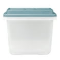 thumbnail image 4 of Hefty 6 Pack 32 Qt Lift Off Stackable Plastic Storage Bin w/Lid, Smoke Blue, 4 of 4