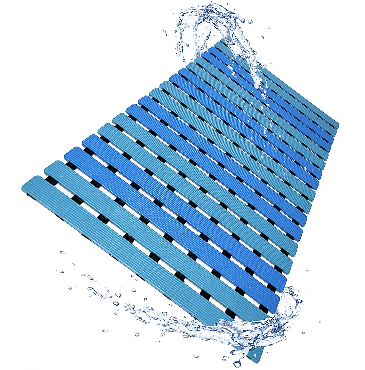 XGeek Shower Mat Non Slip Bathtub Mats Bath Mats for Shower Tub with Suction Cups and Drain