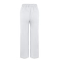 thumbnail image 5 of HKYNLAG Linen Pants for Women Summer Casual Petite Pants Breathable Cotton Linen Trousers Loose Straight Leg Side Slit Lounge Pant with Pockets White XL, 5 of 7
