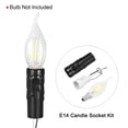 thumbnail image 5 of Unique Bargains E14 Bulb Socket with Wire and 3 Inch Tall Black Candle Covers Kit 6 Sets, 5 of 5