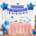 thumbnail image 6 of TickJOY Blue Happy Birthday Banner for Boys - Happy Birthday Decorations Set with Star Foil Balloons, Latex Balloons & Pennant Banner, Party Decorations for Boys Birthday, Teen Blue Parties, 6 of 6