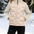thumbnail image 2 of Teylalorva Girls Outerwear (2-15) Winter Zip Up Jacket Long Sleeve Solid Color Warm Coat With Pockets Casual For Kids Beige Size 3T, 2 of 9