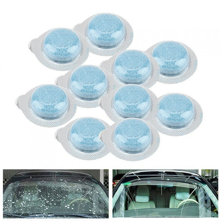 OSIFIT 50 Pcs Car Windshield Washer Fluid Tablets, Car Glass Solid Wiper  Cleaning Tablets, Easy To Use Windshield Wiper Fluid Solid Ta