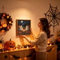 thumbnail image 4 of Halloween Diamond Art Kits for Adults, Spooky and Cute Halloween Theme 5D Diamond Art Painting for Beginners, Full Drill Round Gem Painting, for Home Wall Decor 7.8 x 7.8 inch, 4 of 9