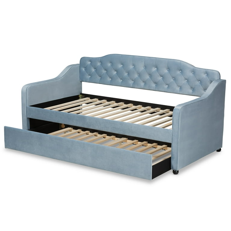 Baxton Studio Freda Transitional and Contemporary Light Blue