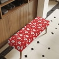 thumbnail image 3 of Yuyamidu Santa Claus Bench Cover for Dining Table Soft Jacquard Bench Seat Protector Cover for Living Room Washable Furniture Protector Gift for Holiday, 3 of 8