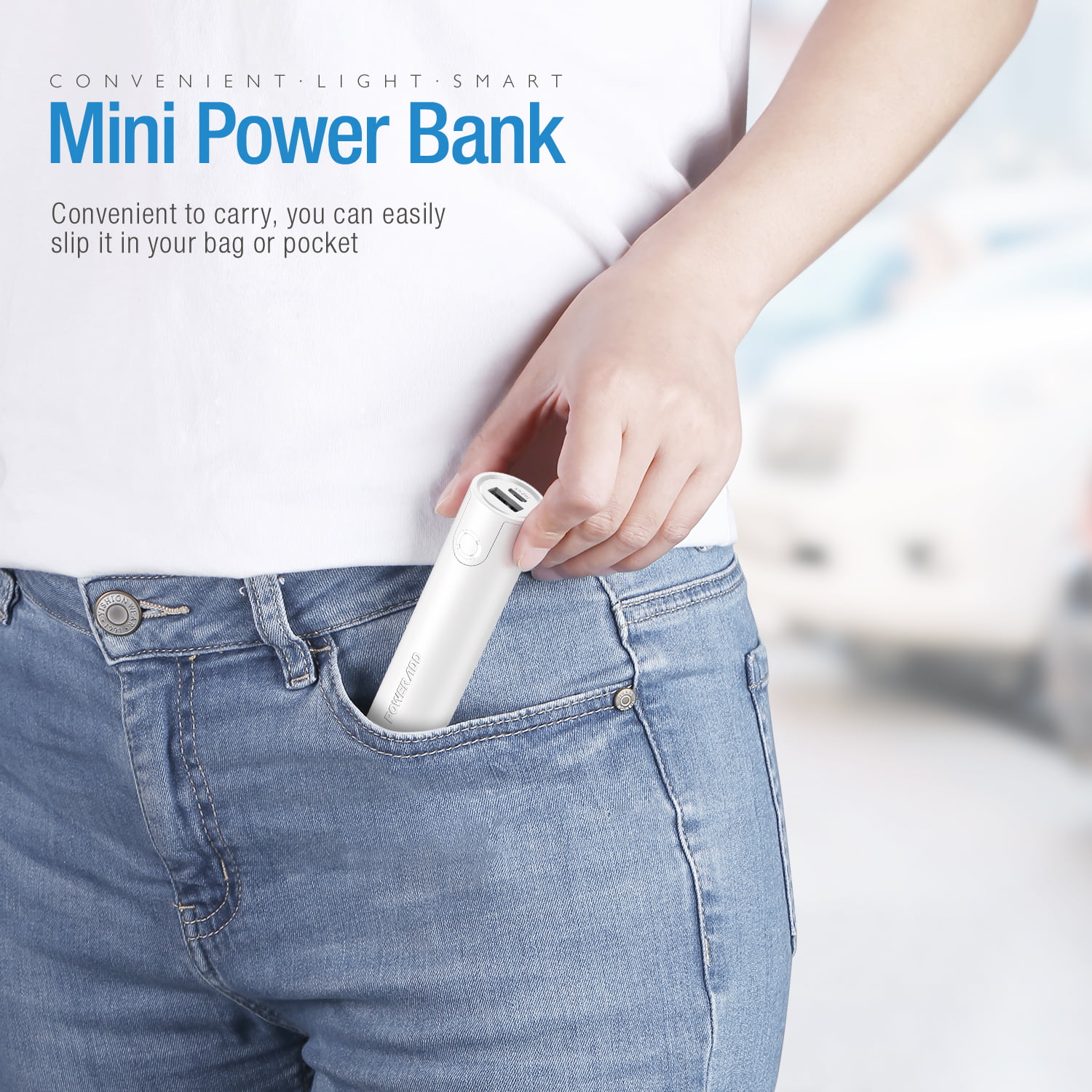 Mini batterie externe POWERADD EnergyCell 5000mAh en format stick