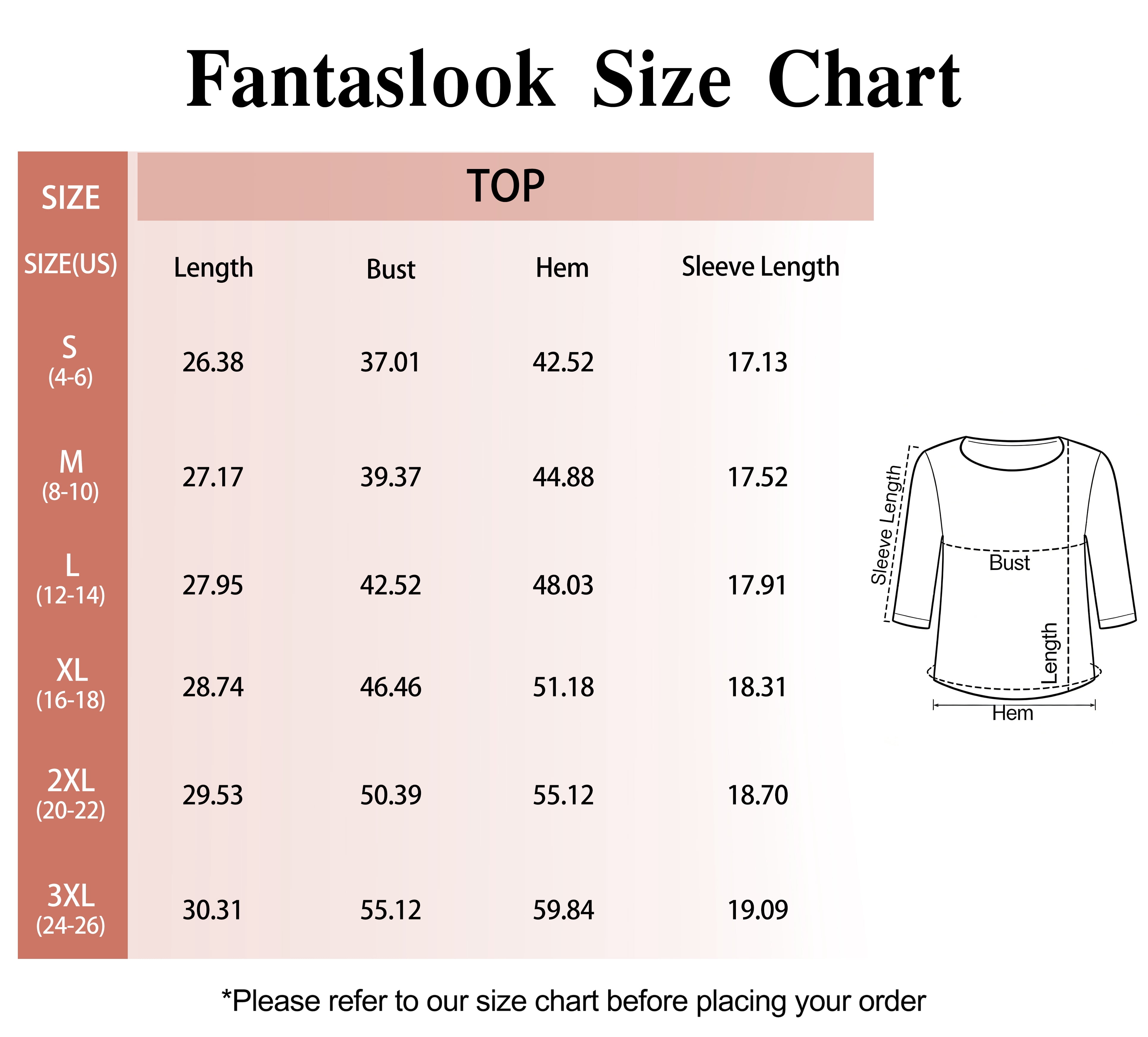 Fantaslook Womens Tops 3/4 Sleeve with Buttons Dressy Casual Blouses Summer Shirts Beach Vacation Trendy Clothes