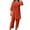 Red, variant on Christmas on SALE HONHUZH Womens 2 Piece Outfits Pluas Size Pullover Solid Temperament Commuting Ethnic Style Clothing Two Piece Set