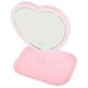 thumbnail image 2 of Usb Rechargeable Led Makeup Mirror Desktop Mirror Heart Shape Mirror For Women, 2 of 2
