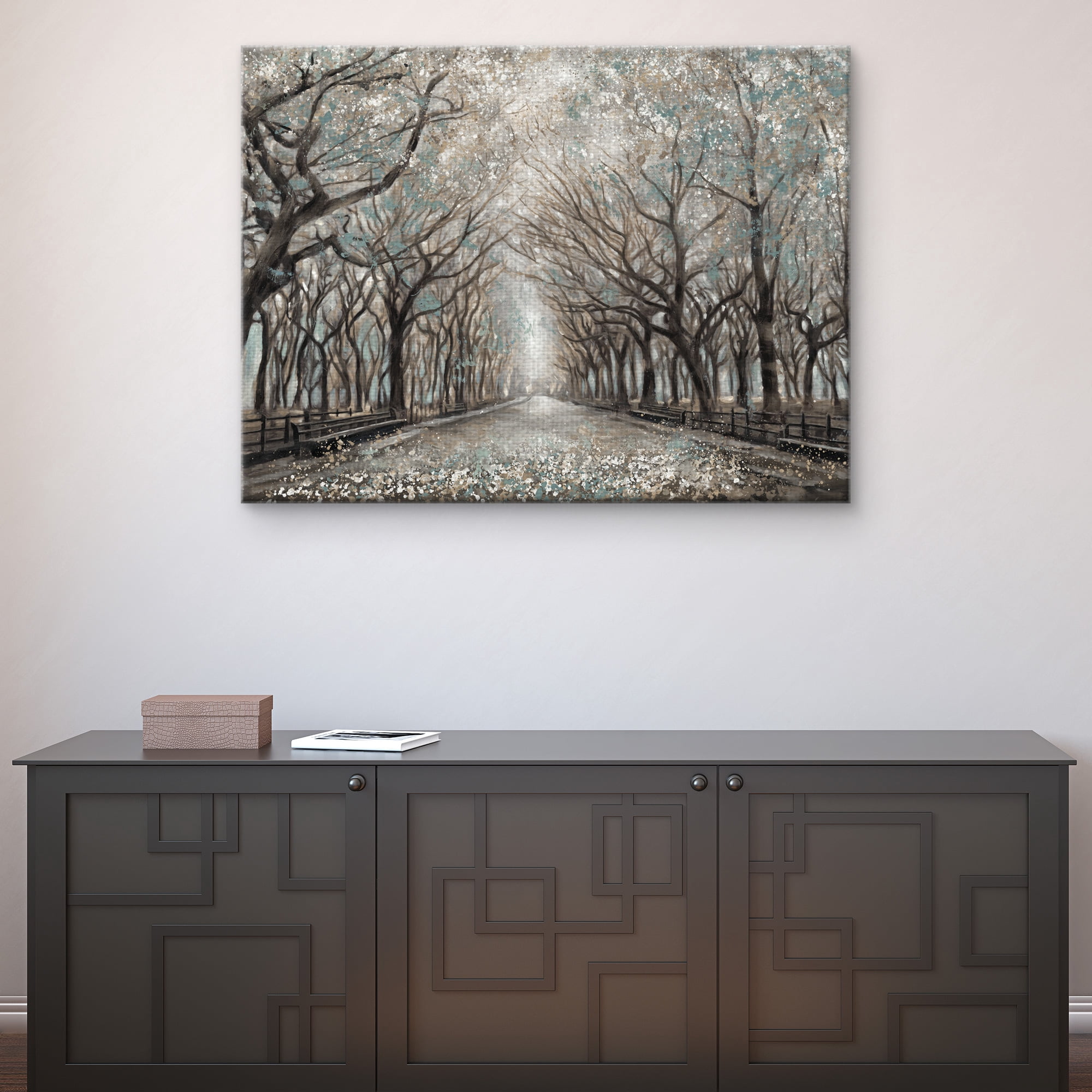 Masterpiece Art Gallery Momentary Quiet Platinum Park Trees by Frank Parson Canvas Art Print 30" x 40"