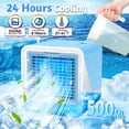 thumbnail image 6 of USB air cooler, can add water and ice cubes to produce cold air, portable, 3-speed settings, 7-color night light, a must-have for summer., 6 of 15