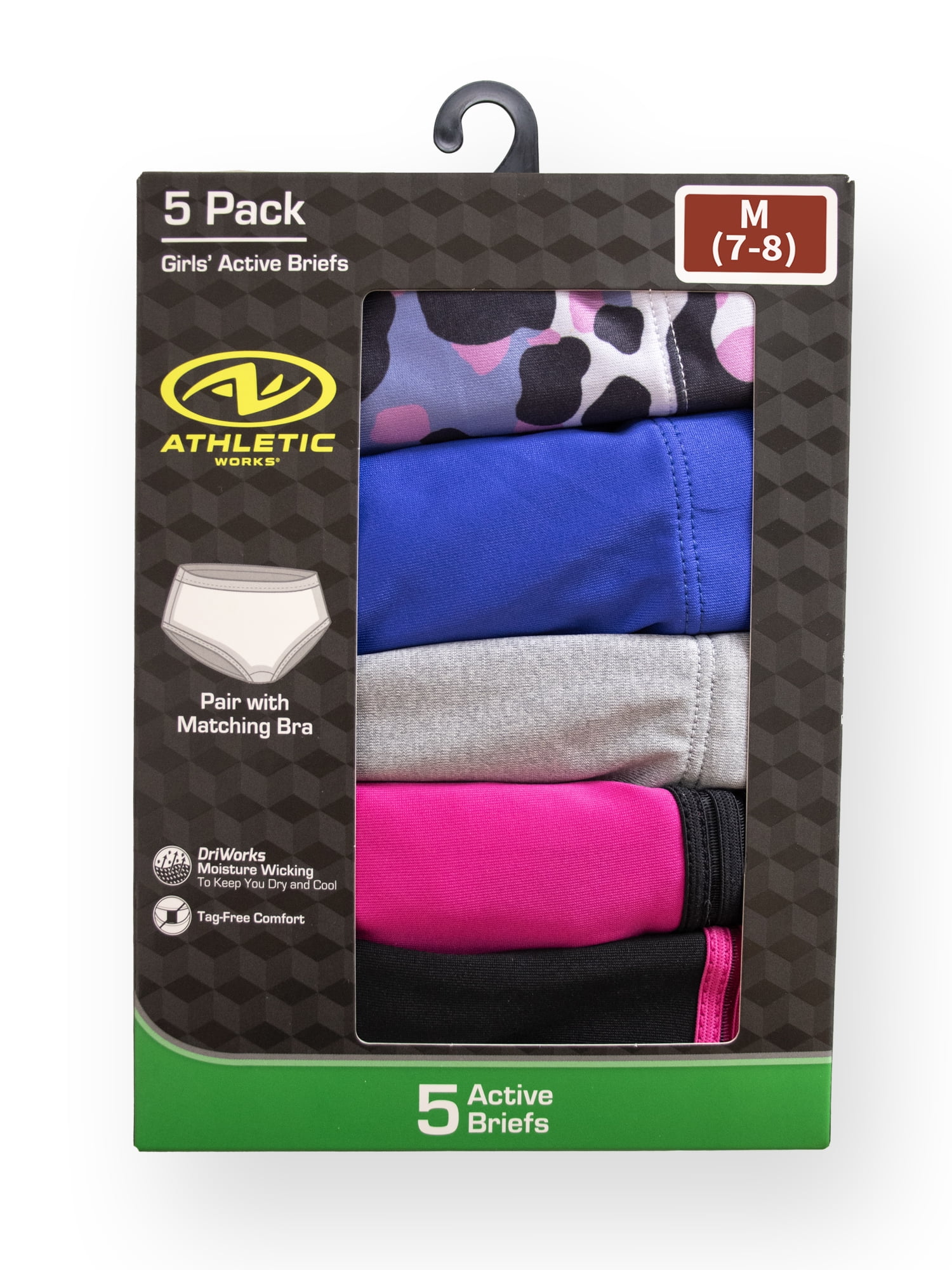 US×PANTYDROPPER ワークベスト　GUN SHOT サイズXL Athletic Works Girls Brief Underwear 5-Pack - Sizes S-XL